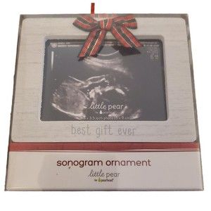 Pearhead Sonogram Christmas Ornament"Best Gift Ever" Pregnancy Frame 2.5" x 3.5"